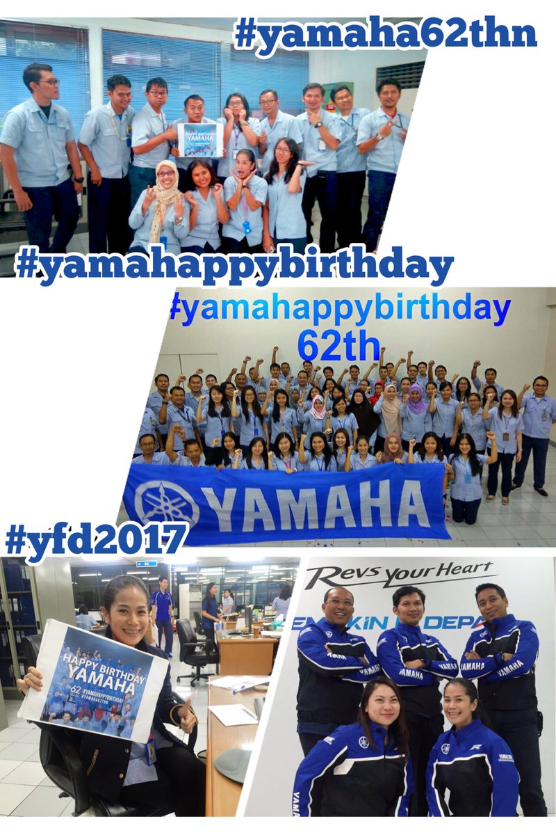 Ribka_T's tweet photo. Selamat ulang tahun ke-62 Yamaha Motor Company @YamahaIndonesia Yamaha semakin di depan.. #yfd2017 #yamahappybirthday #YAMAHA62THN https://t.co/kmPsd4ZMeq