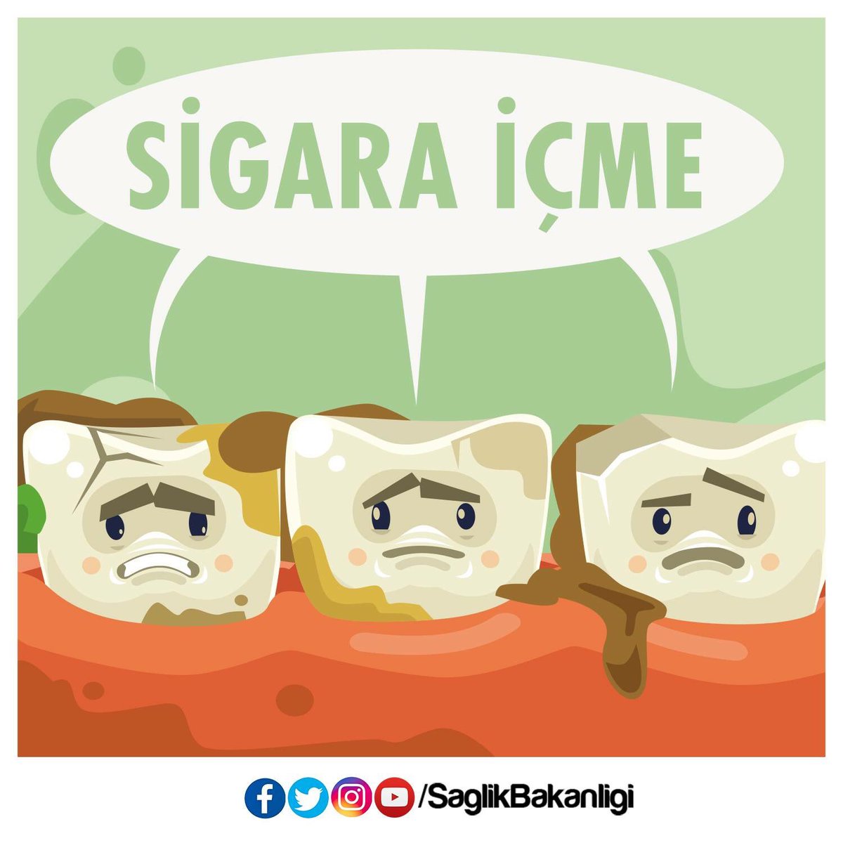 Sigara içmek ağız ve diş sağlığınızı olumsuz yönde etkiler.