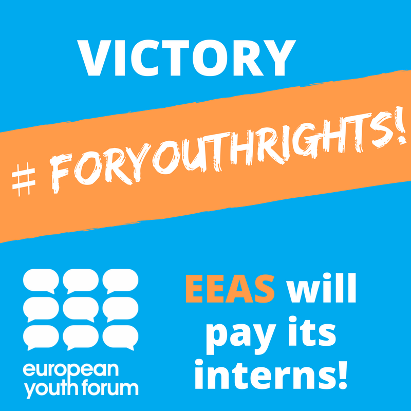 GREAT NEWS‼️
<a href="/eu_eeas/">European External Action Service - EEAS 🇪🇺</a> has announced that they will end the discriminatory practice of #UnpaidInternships
⬇️⬇️⬇️
youthforum.org/publication/no…