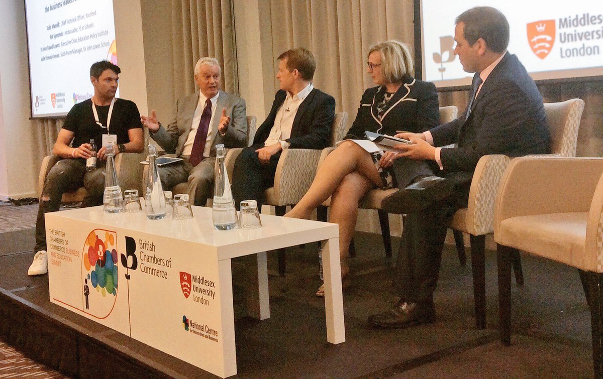 DeHavilland's tweet photo. .@BCCAdam chairs panel on #enterprise &amp; #education w/ @EduPolicyInst @yourfeedUK @tmansill https://t.co/xQBol1UTSW