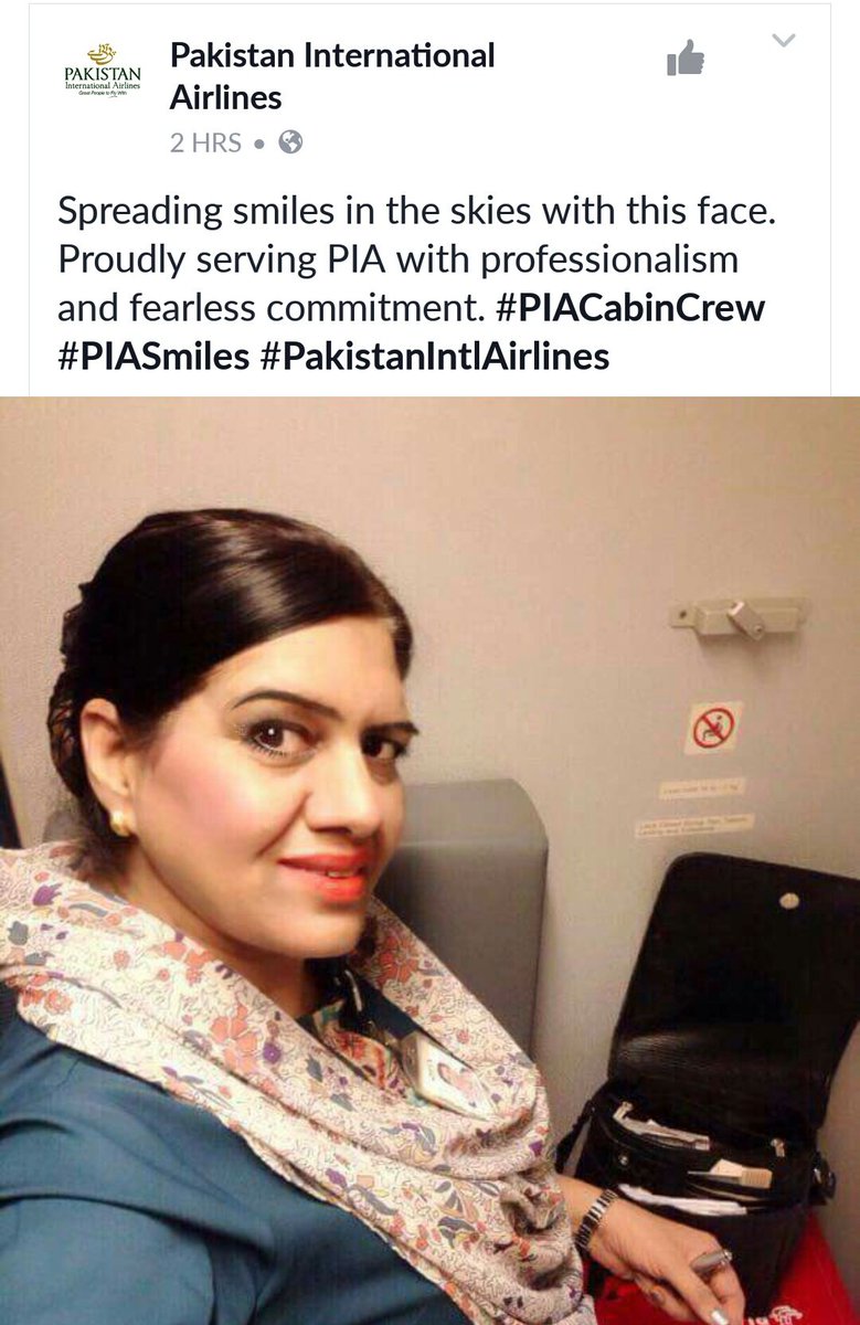 samarfactor's tweet photo. Perfect response by @Official_PIA to so-called feminist aunties @ShamaJunejo and @mehreenzahra #PIASmiles #PIA https://t.co/aK7PQgvML1