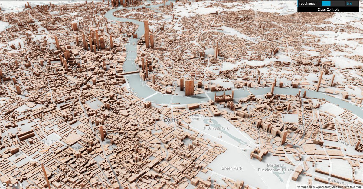 pissang1's tweet image. Buildings of London #webgl #dataviz #echarts