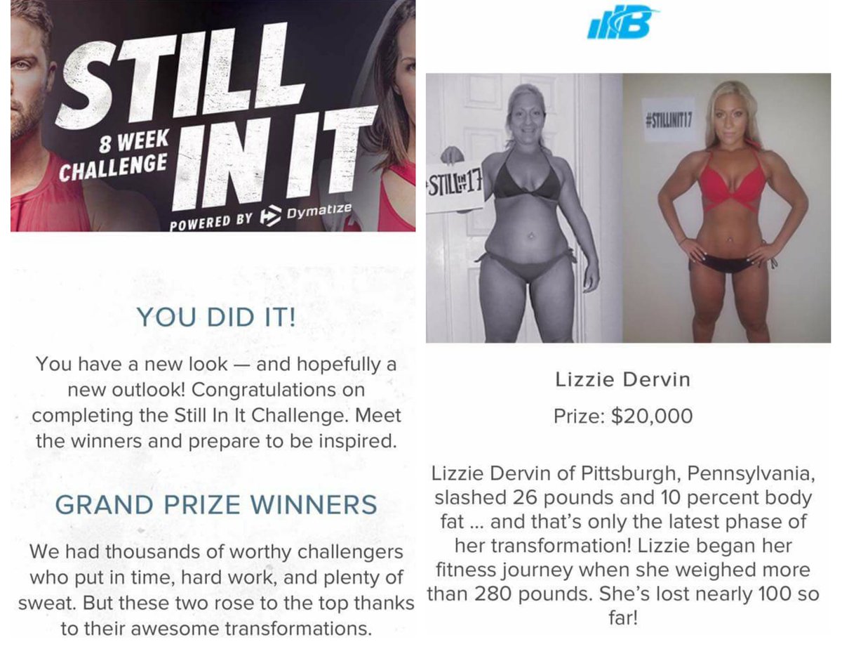 LizzieDervin's tweet photo. Won the #stillinit17 @Bodybuildingcom @dymatize challenge! Thank you!!! #bodytransformatio #fitfam #fitchicks #fitness #fitlife #stasilongo https://t.co/UsL6ZTeZ4q