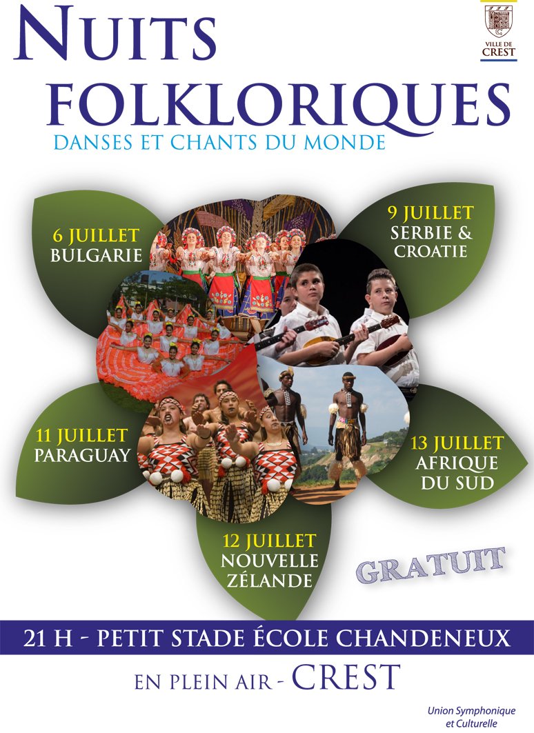 VilledeCrest's tweet photo. Ce soir, 1ère des Nuits Folkloriques de Crest ! 5 soirées gratuites de chants &amp; danses traditionnels du monde. https://t.co/MkkiZKP6u8 https://t.co/HxZMGDtrp8
