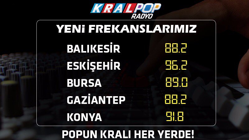 Popun Kralı "Kral Pop Radyo" yeni frekansında! #kralmüzik