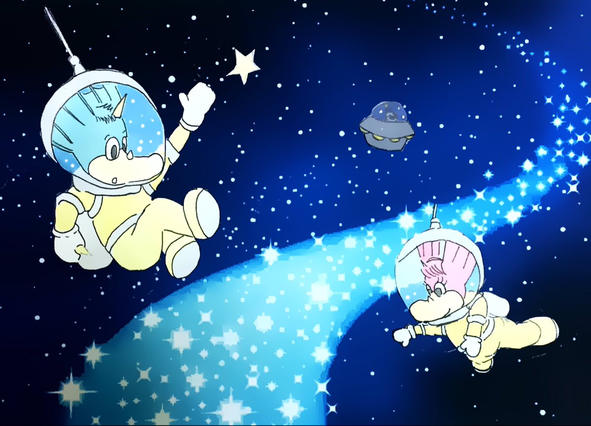 ryugo1972's tweet photo. 「LuckyDragon&amp;HIS FRIENDS」 ”天の川”
💫ラッキー&amp;ラブリーの宇宙散歩。
#illustration   #space  #fantasy #dragon #イラスト #宇宙 #キャラクター  #ファンタジー #星空 #天の川 #UFO https://t.co/DL5lu5mhF6