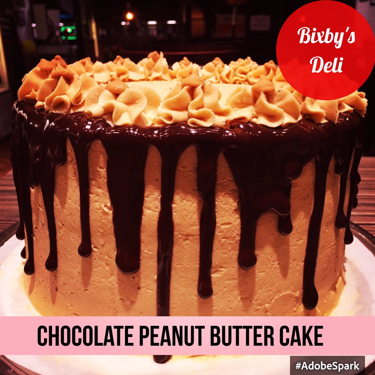 BixbysDeli's tweet photo. Up all night making Chocolate Peanut Butter Cake! Delicious and natural!  #chocolatepeanutbutter https://t.co/HV5bUjIlUD