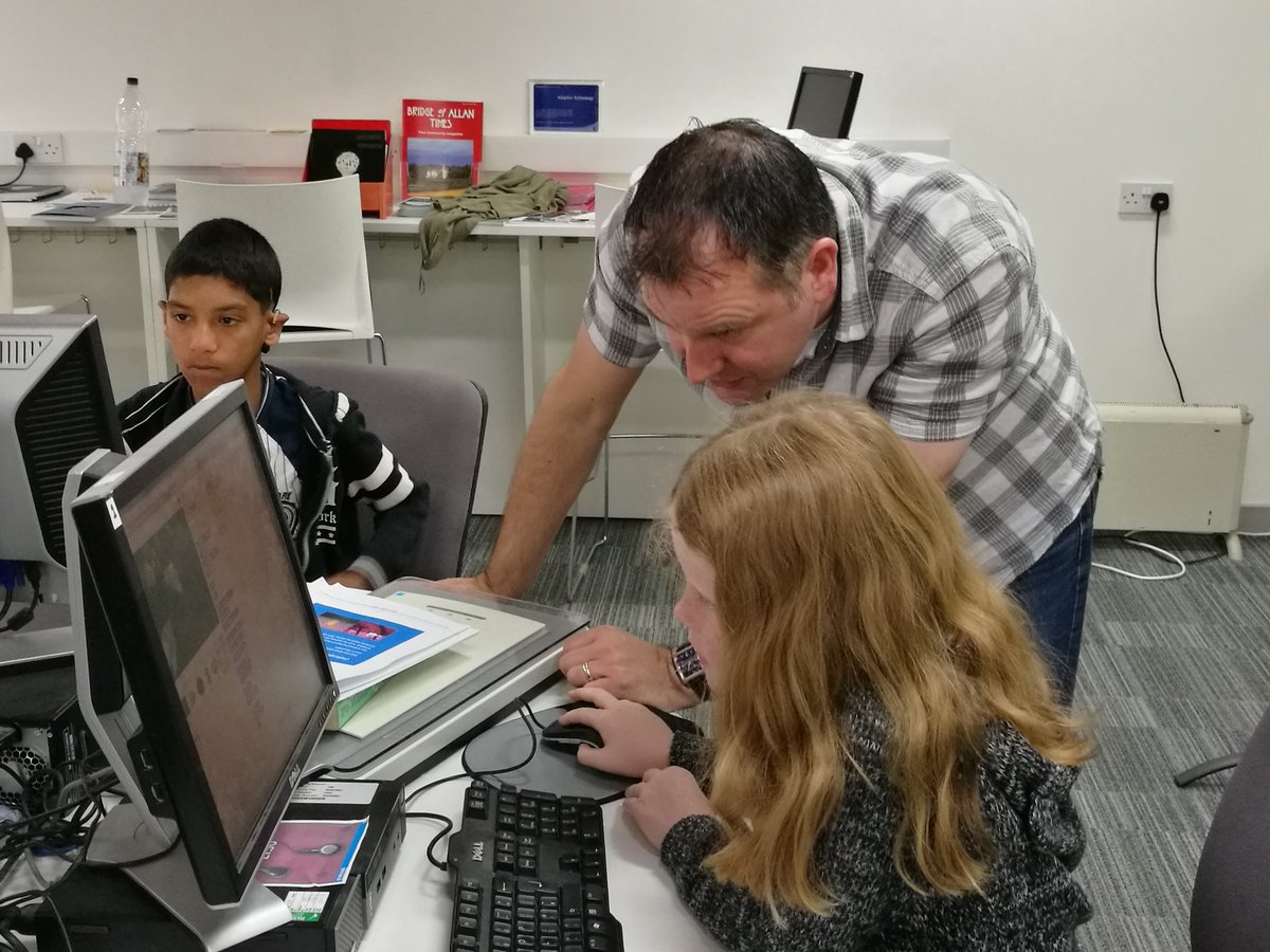 StirlingLibs's tweet photo. Summer holiday #CodeClub fun at #BridgeOfAllanLibrary Fully booked session 1 - done and dusted!! #woohoo #unicornsinspace @SLIC1991 https://t.co/lsF16SKved