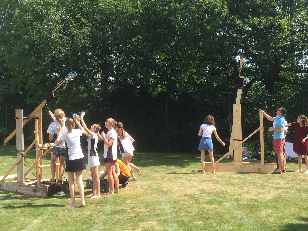 Girls enjoying firing the ballista with water balloons. Perfect day to get soaked! <a href="/PortRegisSchool/">Port Regis School</a> <a href="/salisburycathsc/">SalisburyCathSchool</a>