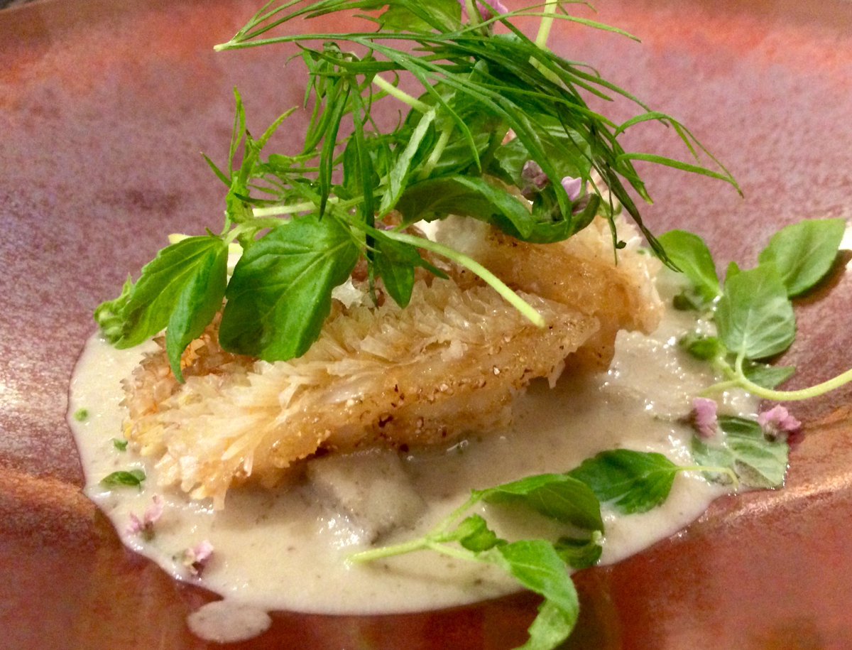 Kazuki Fujisawa 雲丹パスタ 甘鯛の鱗焼き アメリカンチェリーのムース 美味しゅうございました