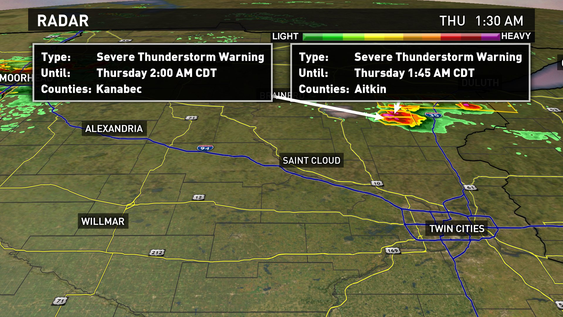 KARE 11 Weather on Twitter "A severe thunderstorm warning has been