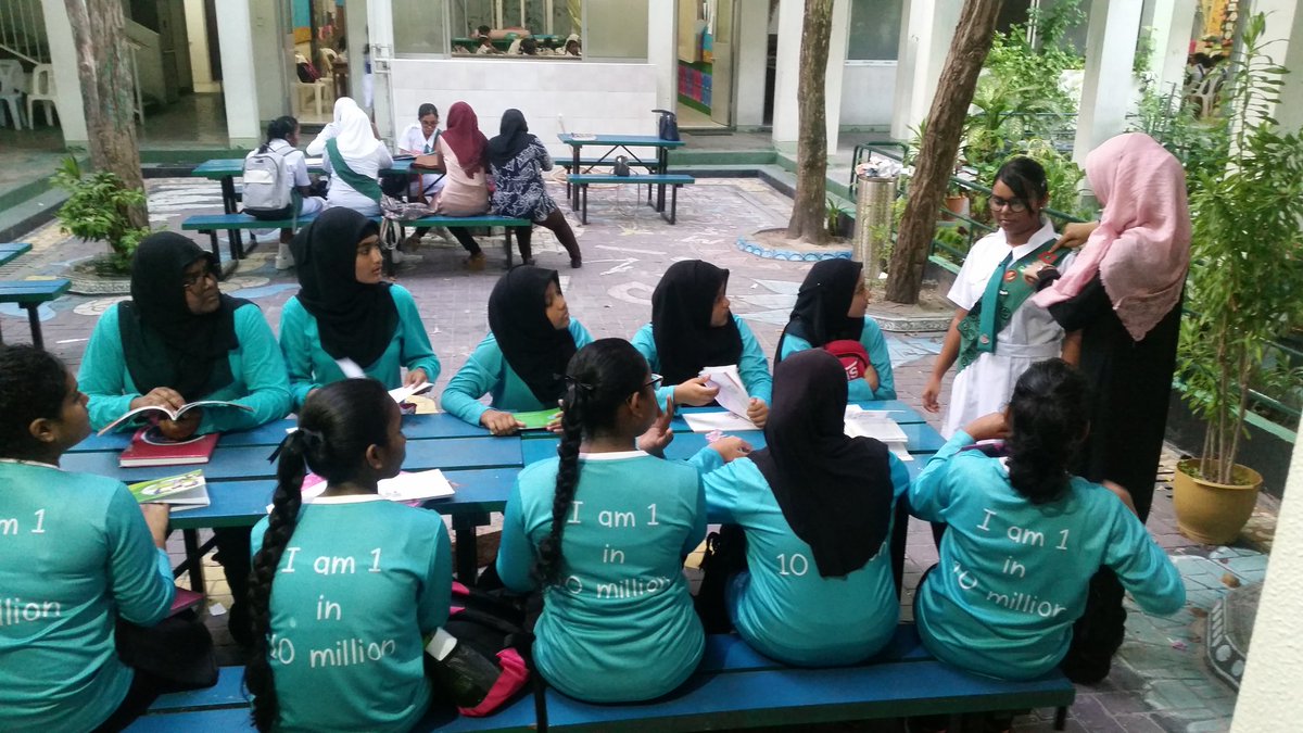 kalaafaanu_mv's tweet photo. Uniform Body Meetings for the Second Term Began....#Littlemaids #Guides #Cubs #Scouts
@EducationMV @aishathshiham @ScoutMV https://t.co/PXks9MEtYD