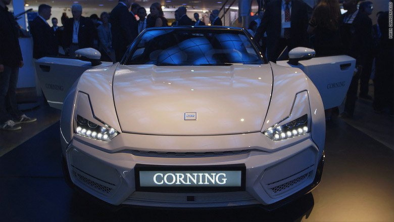 CNN's tweet photo. Corning's "Connected Concept Car" has a dashboard that's made mostly from Gorilla Glass https://t.co/NsIrcj5bwa https://t.co/WrHhLSJrL3