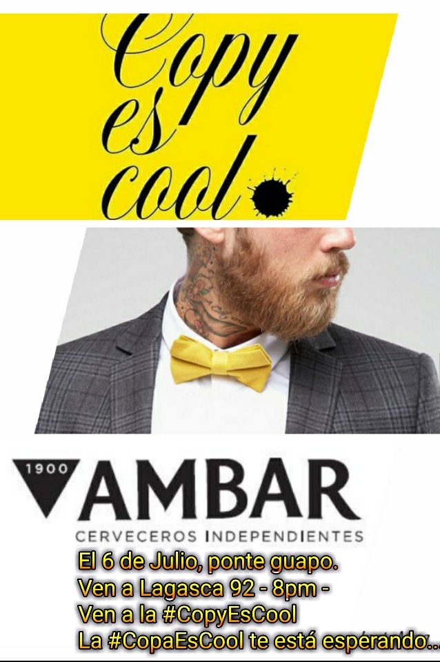 TheCopyWeeks's tweet photo. Hoy,diplomas, networking y copa
Que te llame un invitado para preguntarte si traje o vaqueros..😂
#CopyEsCool
#CervezasAmbar
¡Os esperamos! https://t.co/iAxRjlJqgQ