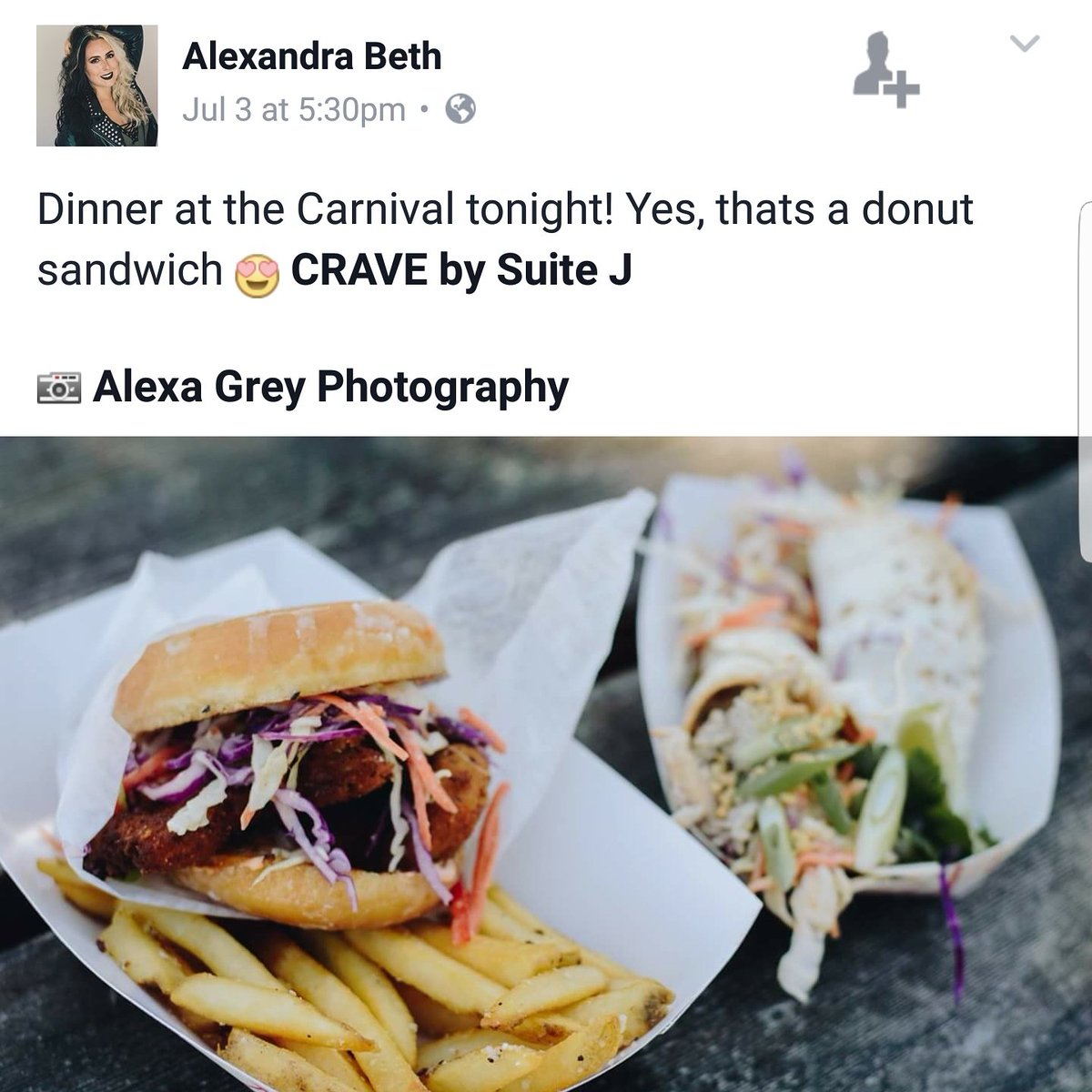 Glad we were able to #satisfyyourcrave!! Awesome feedback from our customers. #chickenanddonut #crave #oakharbor