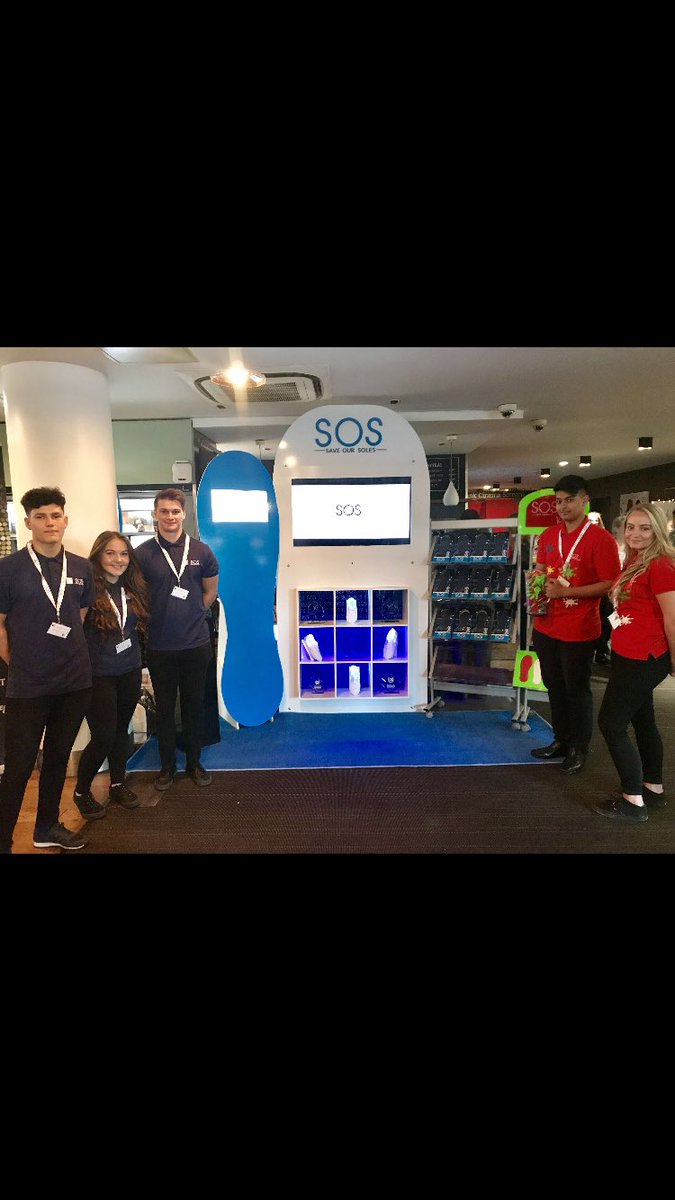 An incredibly exciting day! Our presentation team is ready for the UK final, standing along our trade stand! #saveoursoles#sos <a href="/YEWales/">Young Enterprise Wales</a>