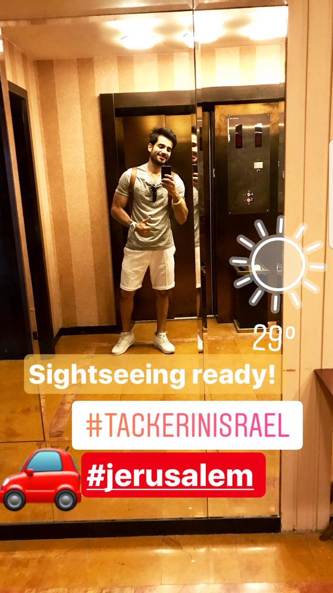 tackerUniverse's tweet photo. @karantacker 's instagram story ! 😍 #TackerInIsrael https://t.co/ErhxCS3aLx
