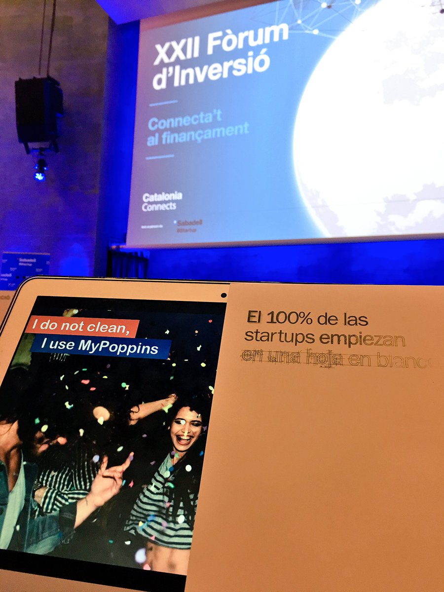 marta_caparros's tweet photo. El 100% de las #startups empiezan en una hoja en blanco #ForumInversio @accio_cat #MyPoppins https://t.co/7LnkUgdakW