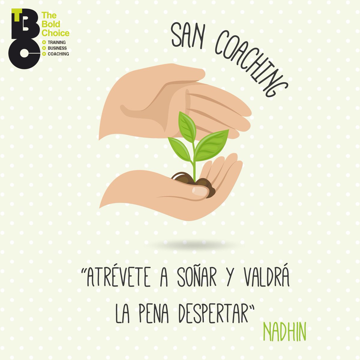 "Atrévete a soñar y valdrá la pena despertar" - Nadhin | #FelizJueves a todos de forma muy especial ¡Hoy es #SanCoaching! vía <a href="/TBoldChoice/">The Bold Choice</a>