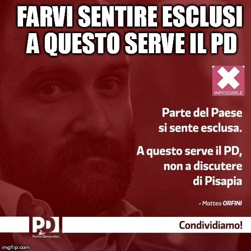 impossibileit's tweet photo. #PD #esclusi @camaleontimisti https://t.co/YlxE94DHex