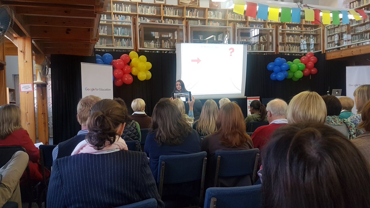randallpienaar's tweet photo. A brilliant keynote address by Lindsey Wesner. #edtechteam https://t.co/7kRwo1QrXh
