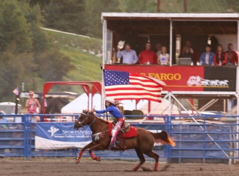 debraraye's tweet photo. Daughter's shooting off pyro during the military tribute at Steamboat springs rodeo. #4thOfJuly2017 #steamboatspringsrodeo #ofddandies https://t.co/V4HZZoJlIu