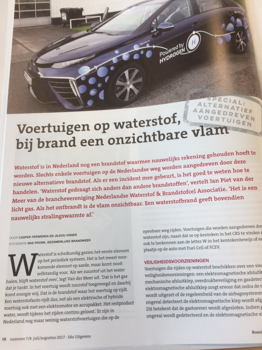 Veel informatie over alternatief aangedreven voertuigen in special #brand&amp;brandweer. Waterstof voertuigen met info vanuit gez-brandweer.