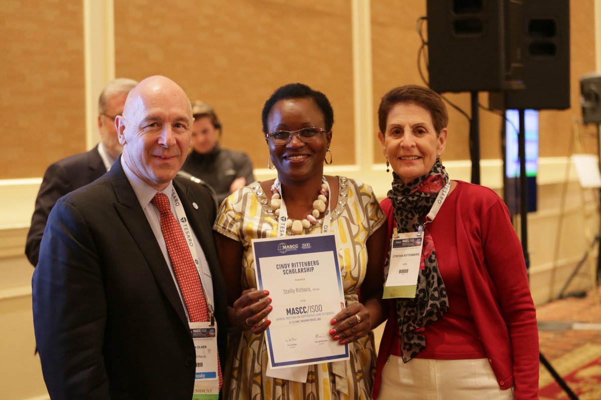 CancerCareMASCC's tweet photo. Stella Rithara of Kenya awarded #MASCC17 Rittenberg Travel Fellowship for research on integrating palliative care into #oncology services https://t.co/kY6GDg6lla