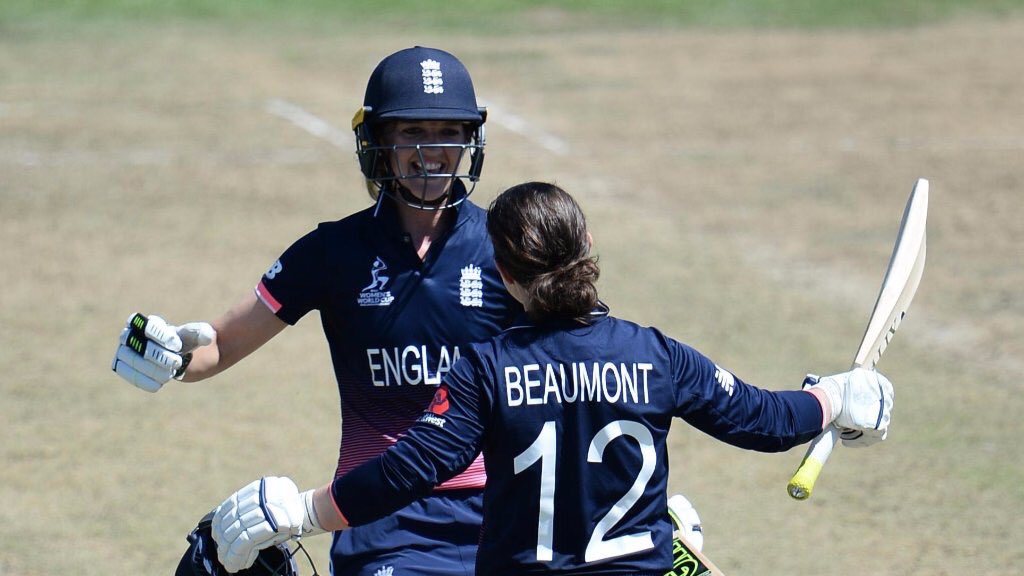 WomenEngland's tweet photo. England Women beat South Africa Women by 68 runs ... #ENGvSA #WWC2017 https://t.co/FLv8btJe4P