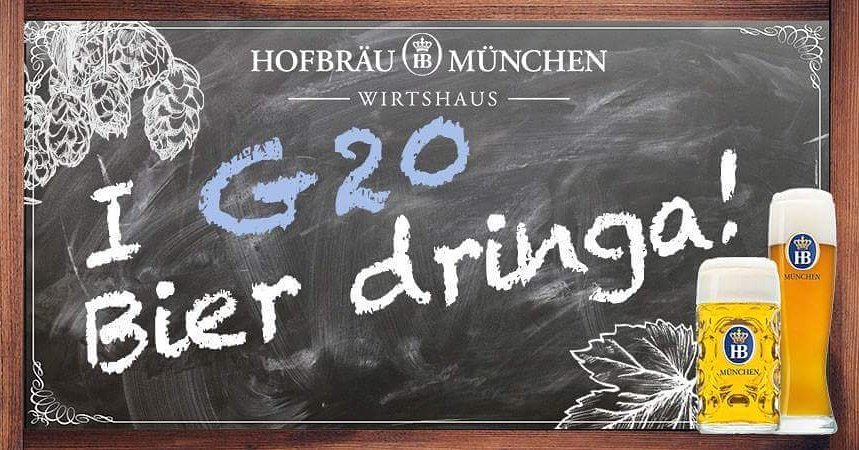 SDBispingen's tweet photo. Oder was sagt Ihr dazu? ;)
#G20 #Biertrinken #HofbräuWirtshaus https://t.co/kwNjs87Vzy