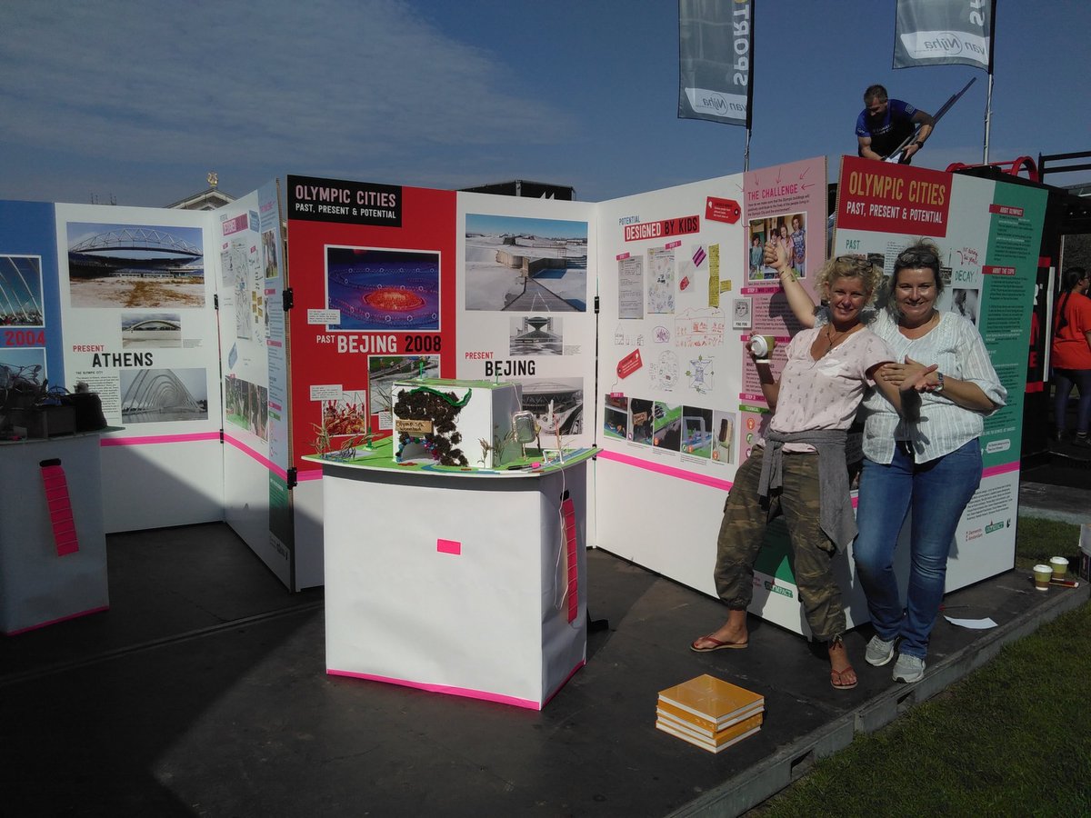 olympact_org's tweet photo. We are live! Come visit us at the #uswa2017. Kids transform abandoned #olympic cities. #OlympicCityProject #olympact #circulareconomy https://t.co/rCpKynSguO