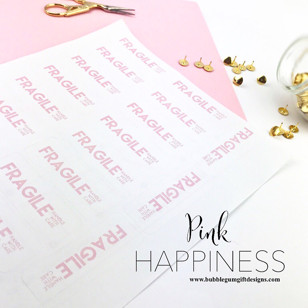 BubbleGumGiftD's tweet photo. ➕🌸Gotta love some pink fragile stickers, the red ones gotta go, #pinkalltheway I say #teampink https://t.co/Q8leldqYCt