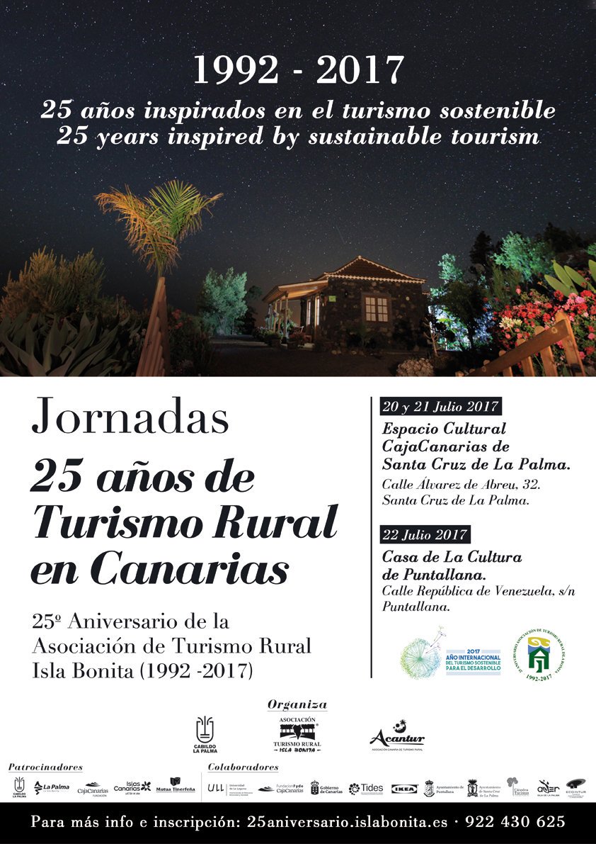 redespanola's tweet photo. .@aderlapalma y @casasislabonita celebran 25 de años de #TurismoRural en Canarias con una jornada 🗓️ https://t.co/6ElI7peEbZ  #lapalma https://t.co/8R6mlATsPo