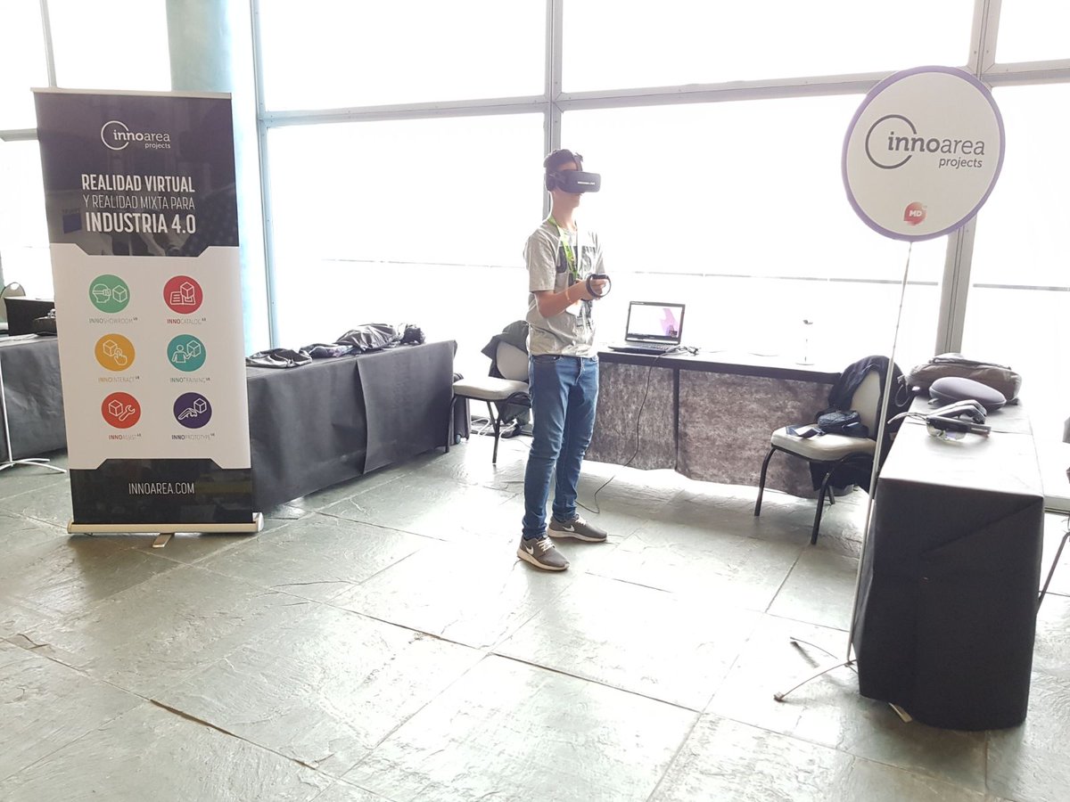 Innoarea's tweet photo. Y todo a punto para cautivar con nuestras experiencias de #RealidadVirtual a los visitantes de @mundosdigitales #VRDimension https://t.co/5ZA3qqJZfU