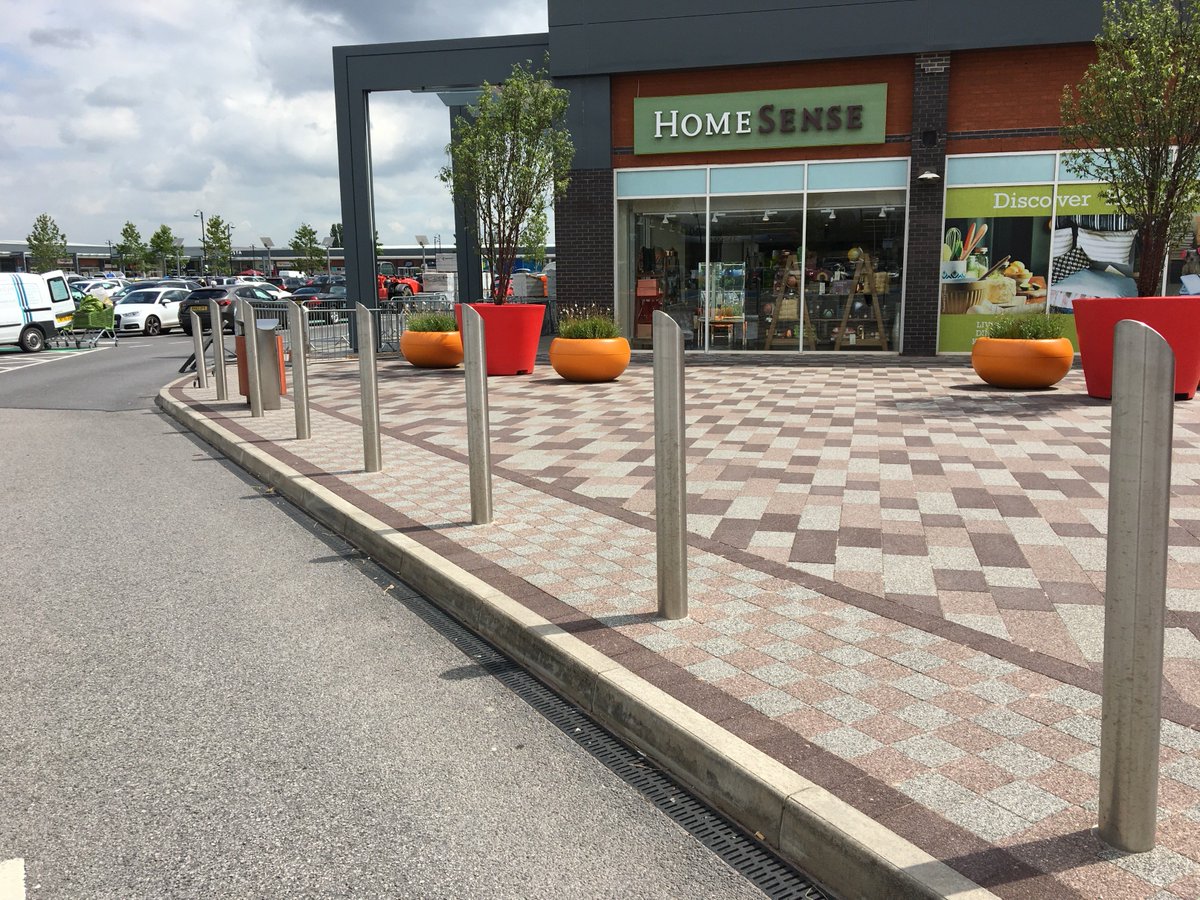 It was a lovely day over at #broughtonpark yesterday. Here are some pictures of the #bollards we #fabricated for the retail park. #shopping
