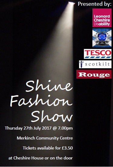 LCInverness's tweet photo. Tickets now on sale at Cheshire House for our Fashion Show! Come along on the 27/07 @ 7pm to see Cheshire's stars shining. Tickets are £3.50 https://t.co/eKhPLWWlqR