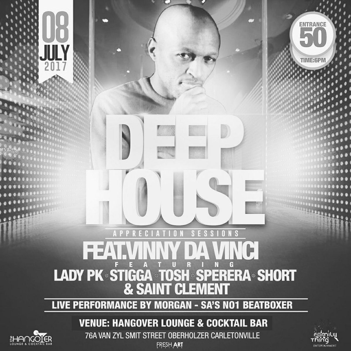 VinnyDaVinci's tweet photo. My GIG UPDATE

Fri 23h30-01h30 Vanderbijlpark
Sat 00h00-01h30 Carletonville
Sun 19h00-20h00 Soweto &amp; 23h00-00h00 Mamelodi

#WeLoveHouseMusic https://t.co/iJq9IpMmi4