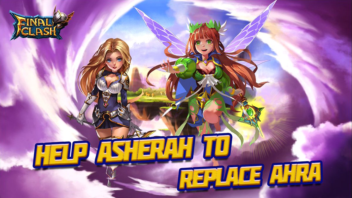 FinalClashPop's tweet photo. [Event 2] Help Asherah to replace Ahra is now on! Check the details and win the rewards here: https://t.co/szVEAb7bkS https://t.co/sW1lPYmcSk