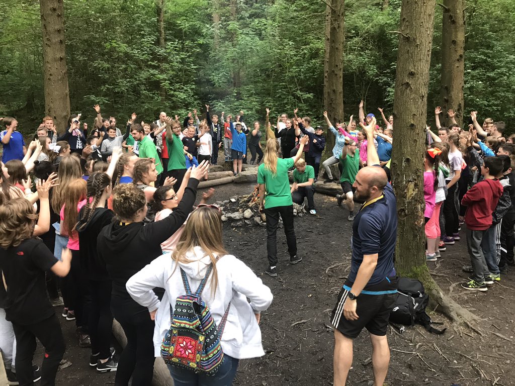 Some good campfire songs, riddles and jokes! They're off to bed for showers &amp; lights out at 10.30pm! Six activities &amp; the disco tomorrow! 😀
