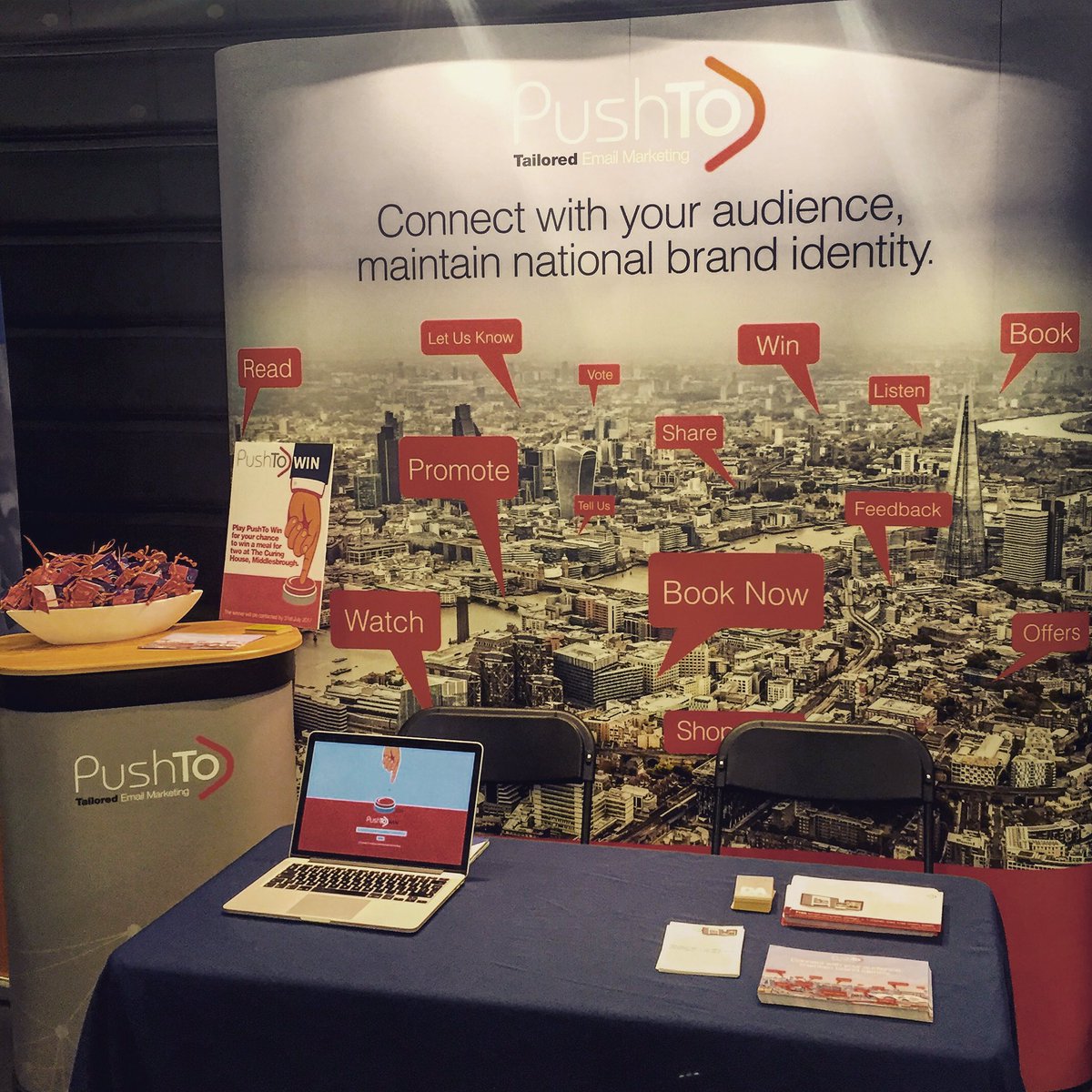 PushToEmail's tweet photo. Visit us @TeesVBSummit to play PushToWin 🍫🎁🎉 #TVBS2017 #EmailMarketing https://t.co/Yp3UWMOQQJ