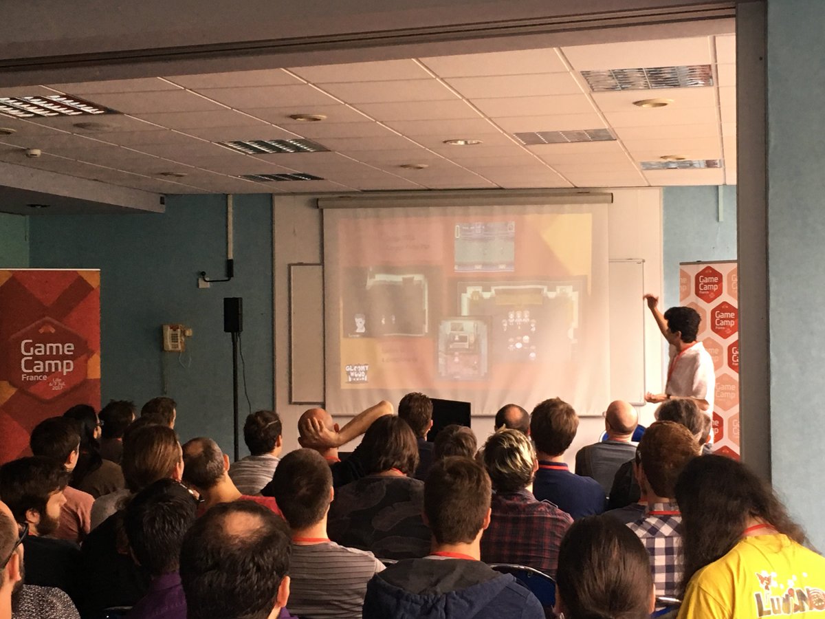 gaekkogames's tweet photo. En direct du #gamecamp à #Lille et de la conférence avec @Ludoid_Raynal @GloomywoodGames #2Dark https://t.co/oG6j71EYip
