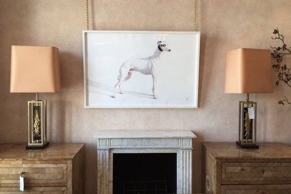 Avalon Icon by Haslam Fox <a href="/LorfordsAntiq/">Lorfords Antiques</a> #whiteonwhite #grandyart #artandinteriors #artandantiques #dog #dogs #art