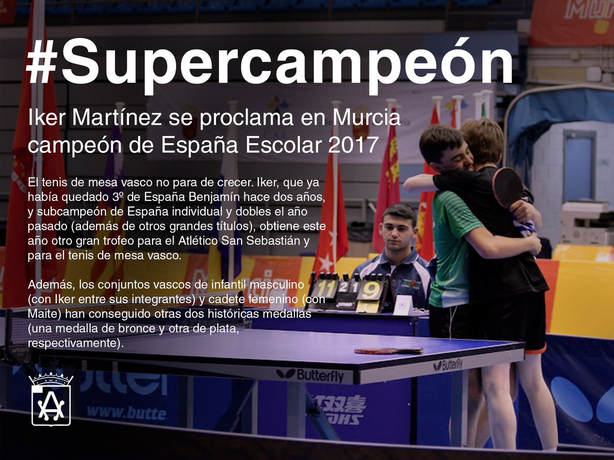 ¡Hoy recordamos la victoria de Iker en el Campeonato de España Escolar! Otro éxito más para Iker y para nuestro club #Supercampeón 🤗🏓🏅