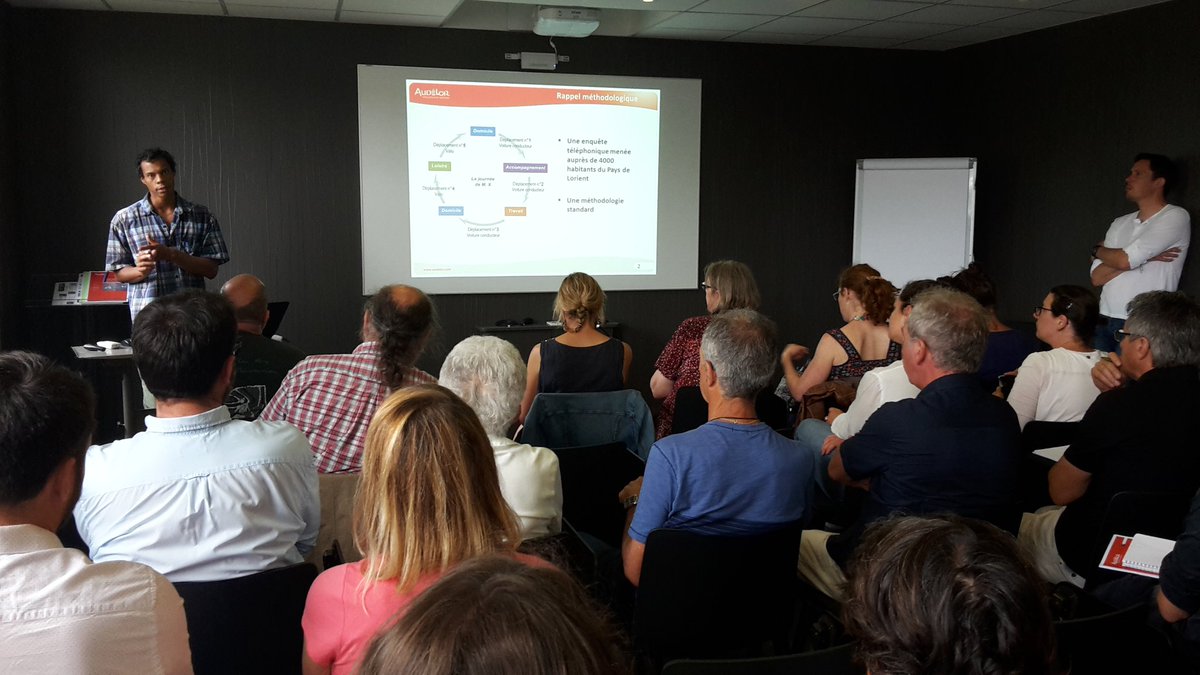 AUDELOR's tweet photo. La Matinale #mobilité #vélo #marcheàpied au #PaysdeLorient fait salle comble. Merci à tous les participants 😊 https://t.co/sYLUJD78fT
