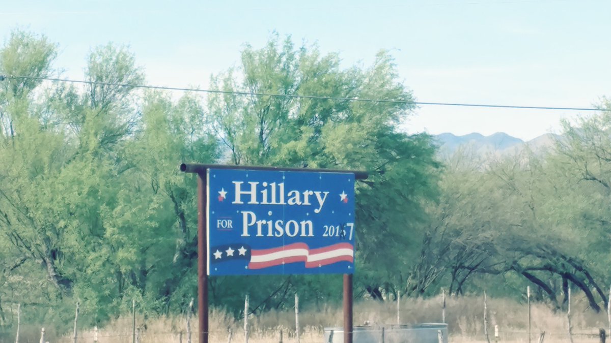 Passed by this #HillaryForPrison Sign in #WickenburgArizona #Arizona