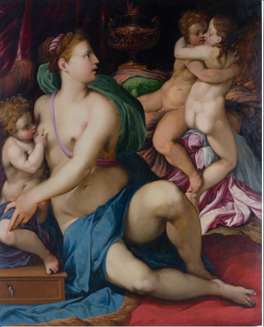 Un'interessante Allegoria della Carità con bacio, di Francesco Salviati, a Palazzo Barberini per #giornatamondialedelbacio in comodato Getty