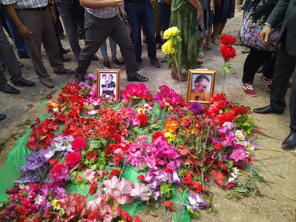 HikmetHajiyev's tweet photo. From graveyard of #Zahra. She supposed to be in play-yard if not aggression of #Armenia against civilians. Unbearable. We expect justice! https://t.co/SqqAzI0eqr