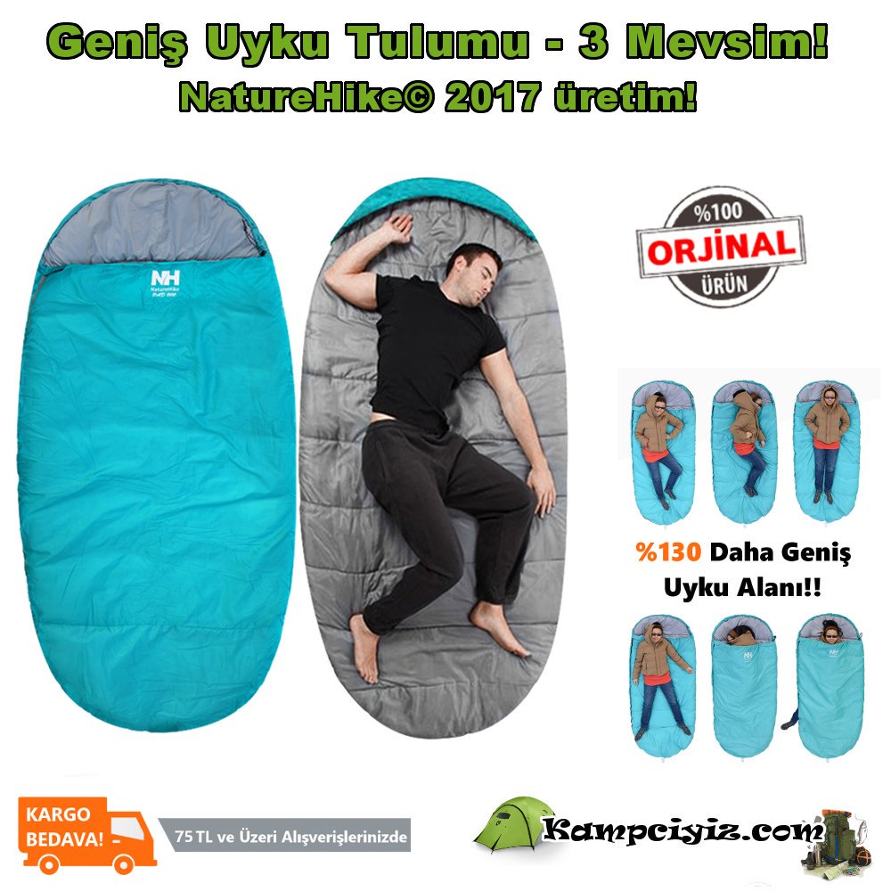 NatureHike© Geniş Uyku Tulumu ➡ kampciyiz.com