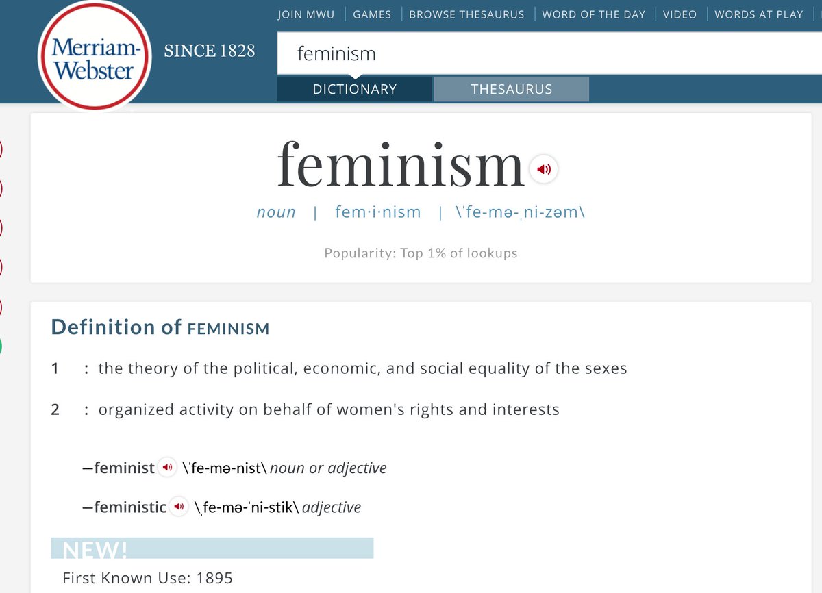 „Ég er ekki feministi,ég er jafnréttissinni“-Áttu við að þér finnist að kynin ættu að njóta sömu mannréttinda?Þá ertu bókstaflega femínisti.