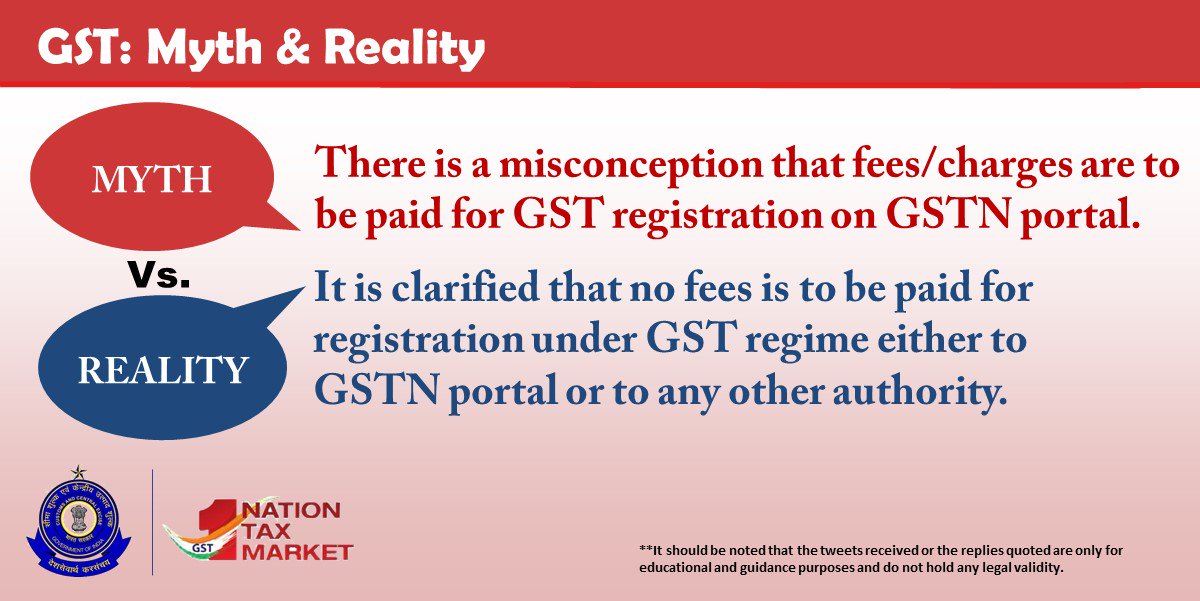 askGST_GoI's tweet image. Beware of wrong and fake messages regarding fees for GST registration. Registration is free, easy and online in #GST #GSTForCommonMan